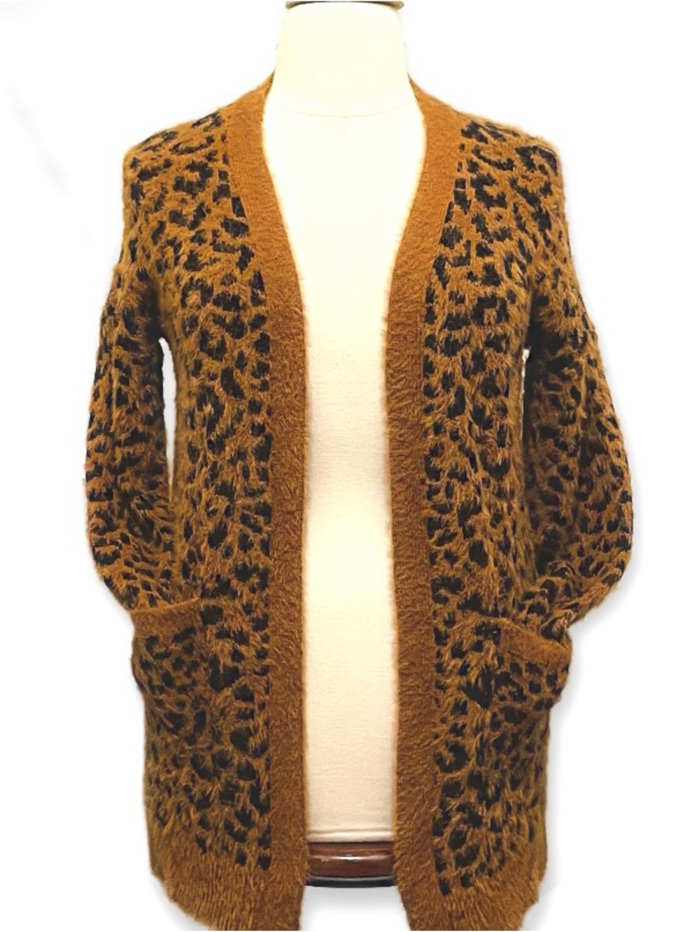 NWT Maurices Leopard-Print Open-Front Cardigan M